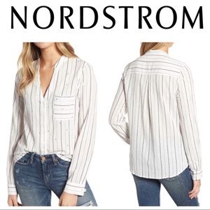 BP | Stripe & Dot Cotton Gauze Buttondown